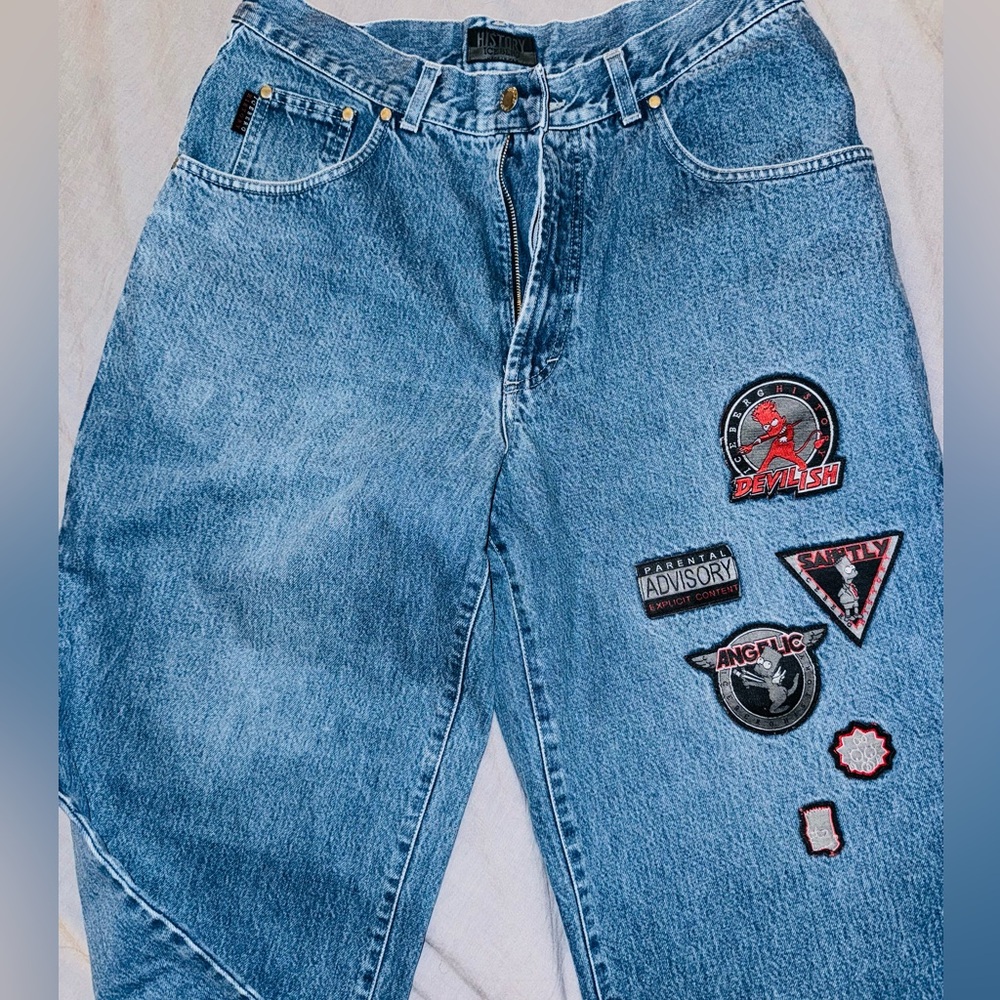 1998 Rare VTG ICEBERG HISTORY BART SIMPSON DEVILISH DENIM JEANS